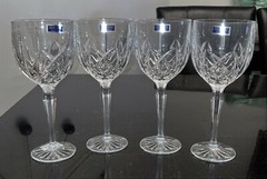 SET OF 4 WATERFORD MARQUIS «BROOKSIDE» 12 OUNCE ALL PURPOSE WINE GLASSES -NIB-