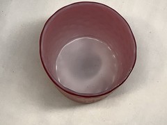 Antique Diamond Quilting Glass Company Unknown Phoenix Satin Tumbler circa 1890￼