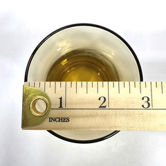 Vtg Amber Drinking Glass Flared Tumbler Replacement, 5.75″ Weighted Bottom 1950s