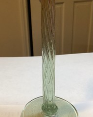 Rick Strini Artist Signed Hand Blown Art Glass Wine Goblet