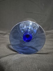 METROPOLIS BLUE LIBBEY GLASS BALL STEM ICED TEA GLASSES LOT OF 6