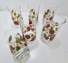 Anchor Hocking Berry Patch Triguba juice glasses 6 Pc Set