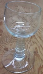 Vintage MCM Cordial Glasses Set Of 2 Beehive Stem Ribbed Clear 4″ H 1.75″ D