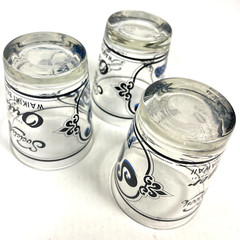 Waikiki Outrigger SOS Fever Society of Seven 3 Vtg Cocktail Glass Lot Hawaii