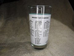 Vintage 1991 Breeders Cup Horse Racing Churchhill Downs Glass Tumbler
