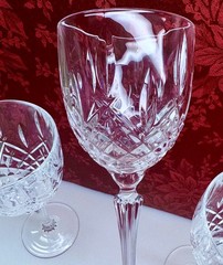 WATERFORD CRYSTAL ☘️ 💎 3 Marquis MARKHAM WINE Goblets Glasses CHRISTMAS