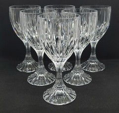 Set of 6 Mikasa Crystal «Park Lane» Water Goblets, 6 3/4″, 8 oz., Excellent