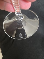 Ralph Lauren Set of 2 Latham Crystal Martini Glasses