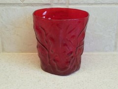 Seneca Glass Driftwood Casual 14 ounce Double Old Fashioned Glass Red 3 3/4″
