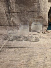 Set Of 4 Vintage Crisa Drinking Glasses Tumbler 16 Oz 120z And 9 Oz New In Box