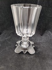 Clear Ribbon, # 300, Adams & Company, EAPG Goblet, USA, Clear, c 1882 Antique