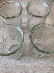 VINTAGE BALL JELLY JARS JUICE GLASSES MCM STARBURSTS LOT OF 10 – VARIOUSE YEARS