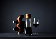Nambe Vie Decanter with Stopper | 12-Inch | Decanter for Whiskey, Wine / Acacia