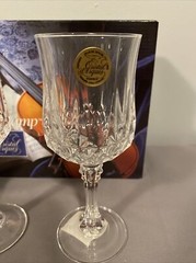 Longchamp 24% Lead Crystal D’Arques 4 Wine Glasses 5 3/4 oz. Used read desc