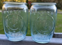 Rooster Blue Glasses Farm Fresh Embossed Farmhouse Kitchen decor Cottagecore