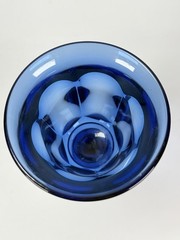 Set of 4 Imperial Old Williamsburg Cobalt Blue Goblets Wine Water Glasses