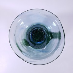 Mexican BLOWN GLASS Cactus Southwest Blue Green Yellow Wine Water GOBLET SET