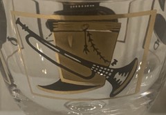 Pair of Vintage 1950’s Mid Century Modern Atomic Eames Era Cocktail Glasses