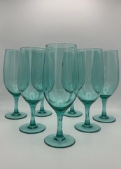 Luminarc France Crystal Iced Tea Glass Teal Green (Set of 7)