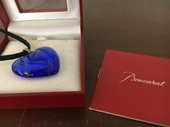1 Blue Heart Necklace In Baccarat Crystal (Price Per Unit)