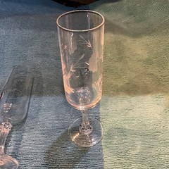 Princess House Bordeaux Fluted Champagne Two Glasses. See Pictures.