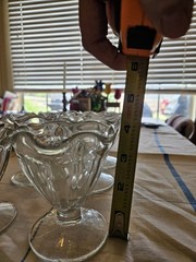 Anchor Hocking Tulip Ice Cream Sundae Dessert Parfait Glass Cups Set Of 7