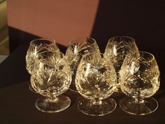 Nachtmann Decor 124 Lead Crystal Brandy Snifters / Cognac Glasses