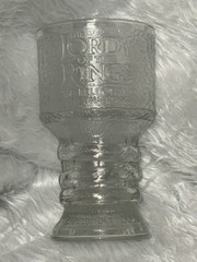 Burger King Lord of the Rings Clear Glass Decorative Goblet 6 in Tall, 3 in