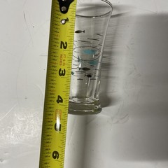 (8)Vintage Libbey Mid Century Modern MCM 4.5″ Aqua Atomic Fish Tumbler Glass