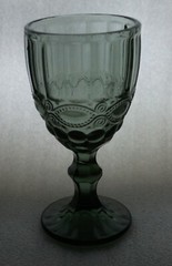 L G Wright Smoke Eye Winker Goblet