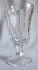 Water Goblet Indiana Glass Madrid Recollection Clear 6 1/2″