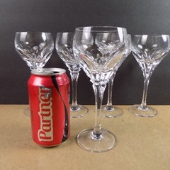 10 Spiegelau Serenade Crystal Wine Glasses Cut Glass Germany 7-3/8″ Tall VGC