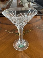 Set Of 3 Shannon Cut Crystal Designs Of Ireland Margarita Wine Glasses