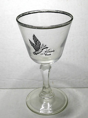 VINTAGE FEDERAL GLASS CORDIAL WINE GLASS «THE SPORTSMAN SERIES» CANADA GOOSE