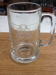 VTG Gold Wing GL1500 Motorcycle Large Glass Beer Stein Mug RARE