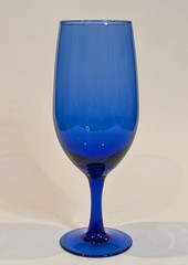 LUMINARC Cristallerie d’Arques Iced Tea Glass Goblet Cobalts Blue 16 oz 8″ Set/4