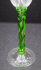 Webb Tall Finely Engraved Cut Glass Wine Stem, 10 Inches