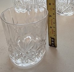 6 Cristal d’ Arques Genuine Lead Crystal Whiskey Glasses High Ball Masquerade