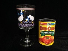 Tienshan Libbey Aunt Rhody Duck Goose Water Goblet Stemware 6.75″H 12oz