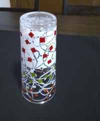 Vintage, Confetti Beverage Glasses, Hazel, 11 & 1/2 OZ. Set of 2. Fiesta