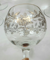 Vintage Elegant Crystal Wine Glasses Gold Rose Gold Trim Set Of 2 Multiple Sets