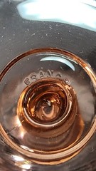 1930s ARCOROC 6.5″ Rosaline Pink Swirl Wine Glasses 8 oz. Luminarc FRANCE EUC