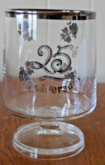 25th Anniversay Silver Trimmed Boomba Large Drinking Glass