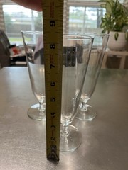 3 glasses, 8.5 inches tall, great condition