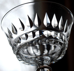 Vtg Set 10 BRYCE WAKEFIELD Champagne/Sherbet Glasses CUT CRYSTAL BALL STEM 4.75″