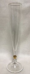 MILLER ROGASKA Remembrance Crystal Champagne Flute 24K Gold Trim 1- REPLACEMENT