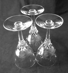 Vintage Tiffin Buckingham Sherry Wine Glasses Thumb Print 5 3/8″ Set of 3