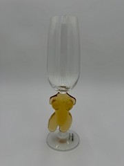Rare Vintage Schott Zwiesel Inferno Nude Female Figure Colorful Champagne Glass
