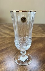Iced Tea Glasses “Aurea Gold” By Royal Crystal Rock Set Of 6 Made In Italy