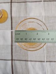 4 Vintage Clear Optic Panel Textured Glasses Amber Footed 5″ Retro HTF